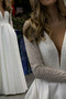 Lange Ärmel Einfach T Hemd Taschen Reißverschluss Brautkleid - Seite 4