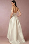 Natürliche Taille Ärmellos V-Ausschnitt Taft Schöne Hochzeitskleid - Seite 2