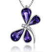 Libelle Frauen Kristall lila Silber liefern Großhandel Halskette & Anhänger