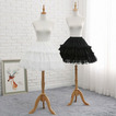 Lolita Gaze Petticoat, Weiß/Schwarzer Petticoat, Kurzer Petticoat, Hochzeitspetticoat, Partypetticoats, Länge 47cm