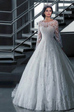 Ausverkauf Illusionshülsen Formalen Drapiert Natürliche Taille Hochzeitskleid