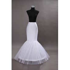 Elasthan Meerjungfrau Einzelne Felgen Hochzeitskleid Weiß Hochzeit Petticoat