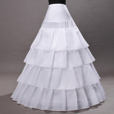 Brautkleid Petticoat vier Stahlringe vier Rüschen Petticoat elastischer Korsett Petticoat