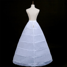 Elastischer Petticoat mit sechs Stahlringen in der Taille, schwarz-weißer Hochzeitskleid-Petticoat