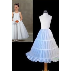 Einfach Elastische Taille Drei Felgen Kinder Kleid Hochzeit Petticoat