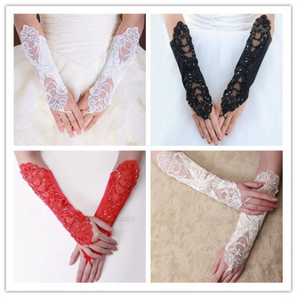 Spitze Glamouröse multifunktionale Geeignete Outdoor Hochzeit Handschuhe - Seite 2