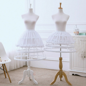 Käfigrock für Frauen, Chiffon-Petticoat, Pannier-Petticoat, kurzes Lolita-Kleid Petticoat Ballet 60CM - Seite 1