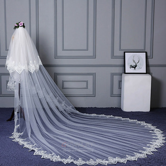 Brautschleier mit langer Schleppspitze. Einfacher, vielseitiger, extra langer Hochzeitsschleier - Seite 2