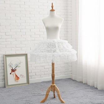 Weißer Spitzenpetticoat, längenverstellbarer Unterrock, Cosplay Partykleid Petticoat, Lolita Petticoat - Seite 3