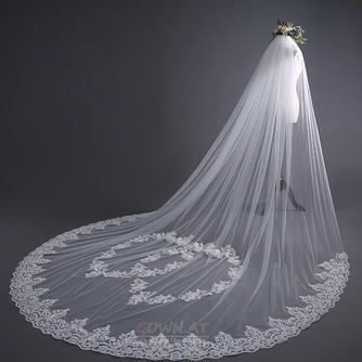 Spitzenhochzeitsschleier Braut nachgestellter Schleier 3 Meter lang Hochzeitszubehör Fabrikgroßverkauf - Seite 2