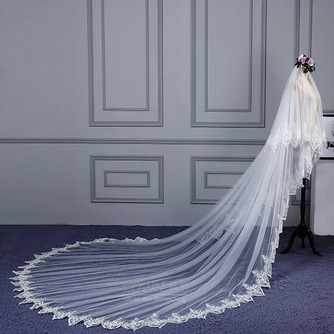 Brautschleier mit langer Schleppspitze. Einfacher, vielseitiger, extra langer Hochzeitsschleier - Seite 3