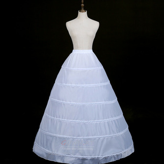 Elastischer Petticoat mit sechs Stahlringen in der Taille, schwarz-weißer Hochzeitskleid-Petticoat - Seite 1