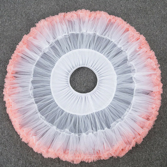 Rosa elastischer Taillen-Petticoat aus geschwollenem Tüll, Prinzessinnen-Ballett-Tanz-Pettiskirts Lolita Cosplay, Regenbogenwolke, kurzer Tutu-Rock 45 cm - Seite 4
