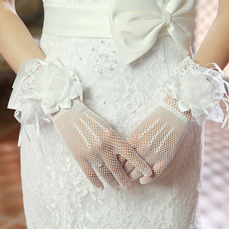 Herbst Elegant Volle finger Kurze Blume multifunktionale Hochzeit Handschuhe - Seite 1