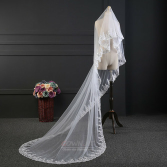 Lace Paillettenschleier Hochzeitszubehör Luxus handgefertigten Schleier Braut Brautschleier - Seite 3