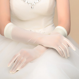 Transluzent Schatten Das ewige Herbst Volle finger Hochzeit Handschuhe - Seite 1