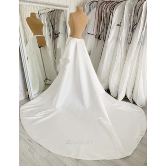 Satinzug für Hochzeitskleid Abnehmbarer Brautüberrock mit Hochzeitszug - Seite 3