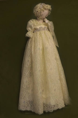 Prinzessin hoch gedeckt Spitze Lange Spitze Blumenmädchen kleid - Seite 1