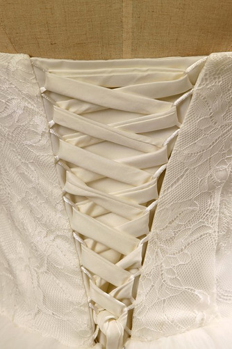 Formalen Natürliche Taille Trägerlos Organza A Linie Hochzeitskleid - Seite 6
