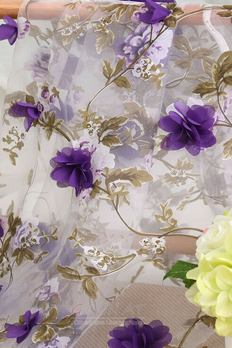 Trägerlos Blumen Frenal Akzentuierte Rosette Natürliche Taille Abendkleid - Seite 6