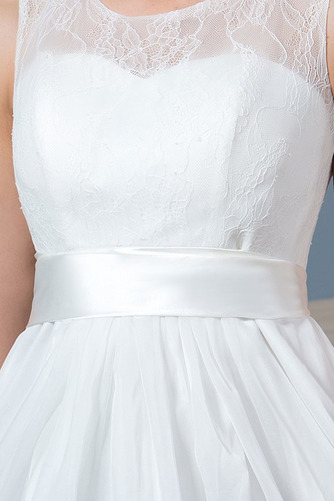 Elegante A Linie Trichter Natürliche Taille Chiffon Hochzeitskleid - Seite 6