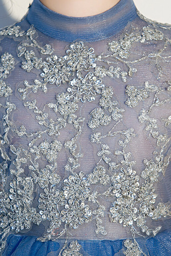 Juwel akzentuiertes Mieder Frenal Natürliche Taille Blumenmädchen kleid - Seite 7